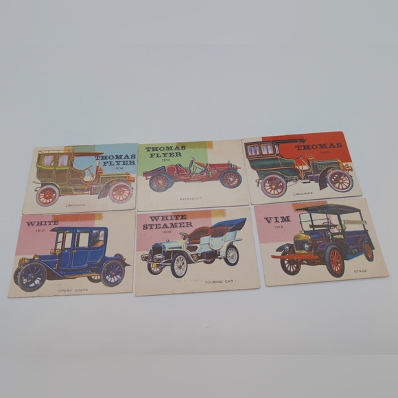 Topps Other - 1954 Topps Card Cards Antiques 1900s Thomas, White & VIM Set Of 6